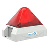 PYRA Flashing Strobe Light with Sounder Grey Housing Red Lens