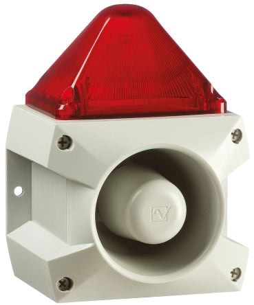 Patrol Alarm & Sounder with Grey Housing, Red lens